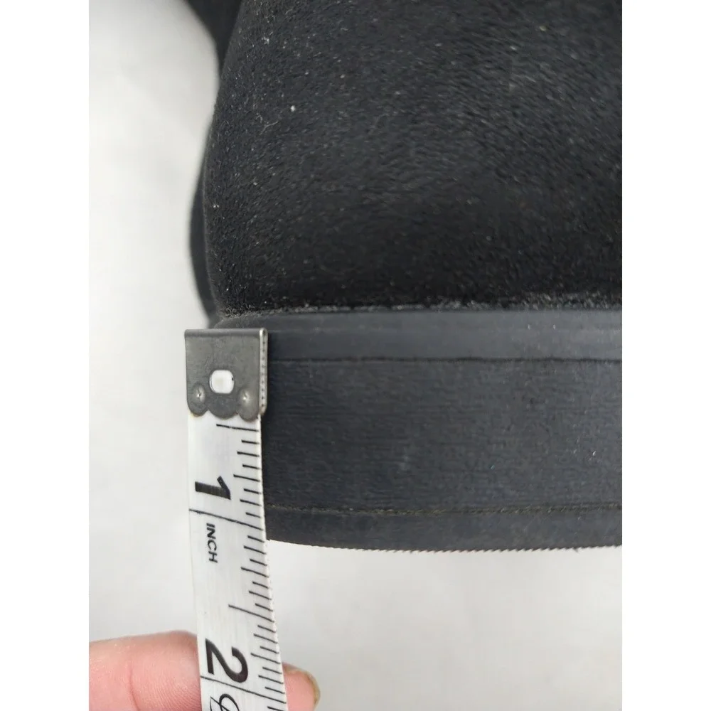 Rue 21 Black Over The Knee Women's‎ 6 Tie Fashion Boots Faux Suede Pull On